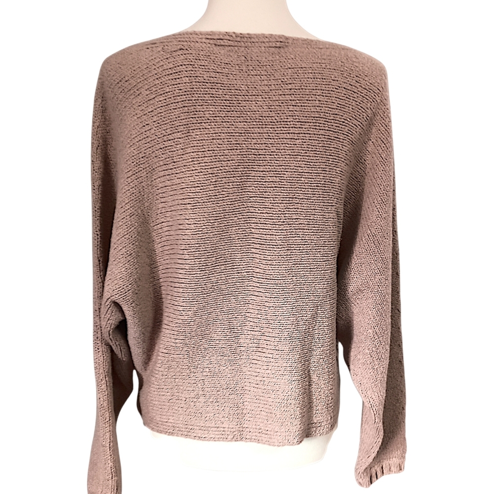 Abercrombie & Fitch Dolman Sweater S/M Relaxed Boatneck Batwing Sleeves Beige‎ - Picture 4 of 16
